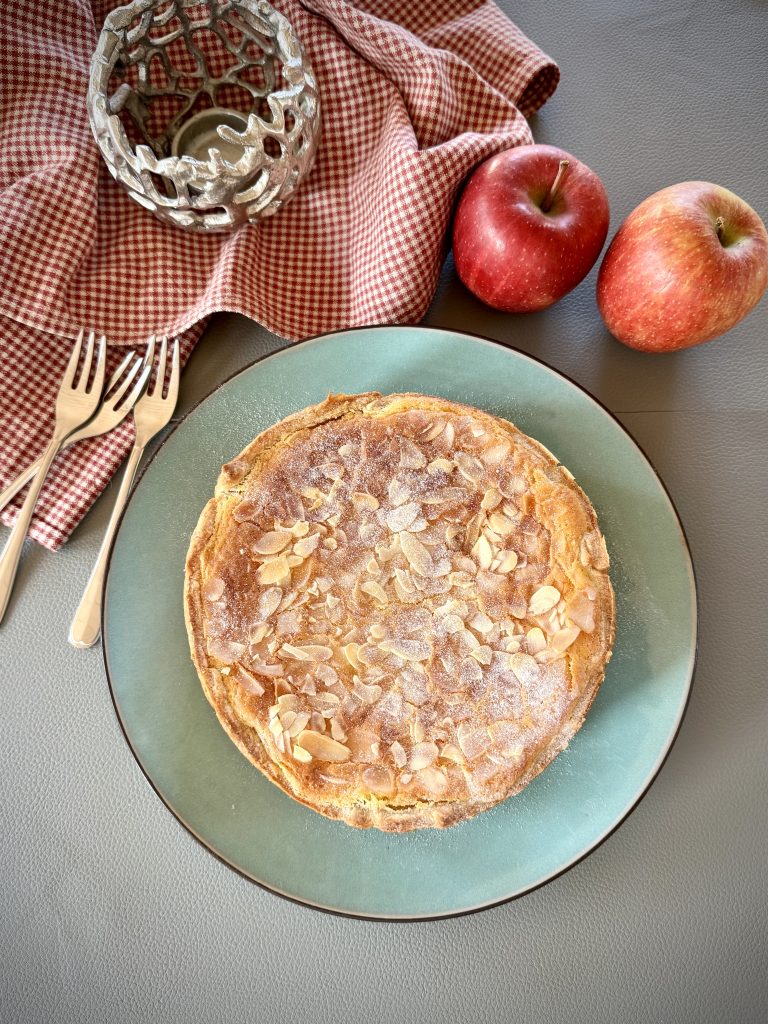 Apfelkuchen, Kuchen, Mandel, Apfel, Backen