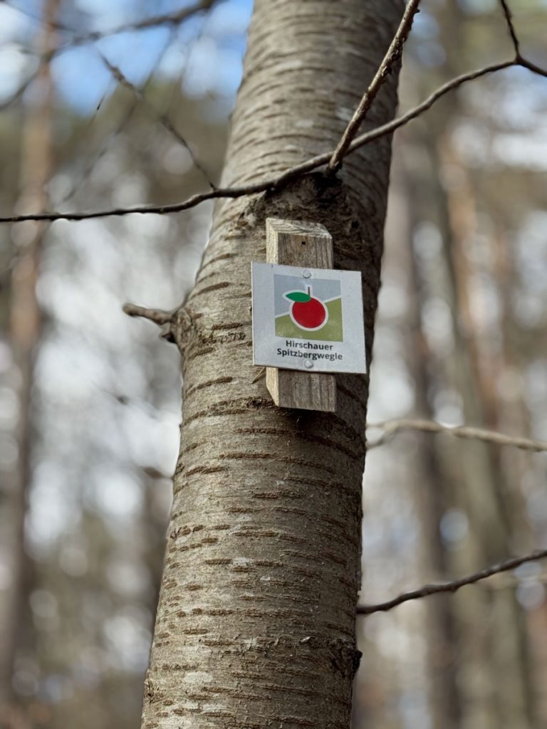 Zeichen des Hirschauer Spitzbergwegles